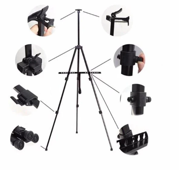 Metal Ayaklı Şövale Kır Sehpası (potable field easel) - 3