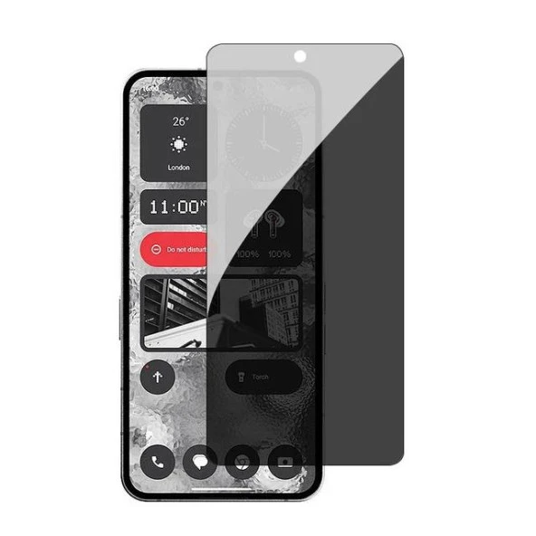 Nothing Phone 2 ile Uyumlu HAYALET(Privacy) Esnek 9H Nano Kırılmayan Ekran Koruyucu