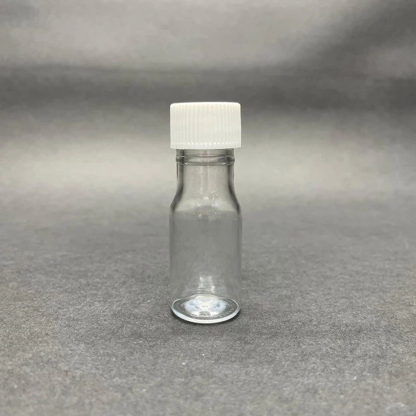 10 cc Pet Şişe - Beyaz Kapaklı - 10 ml Plastik Şişe x 10 Adet - 1
