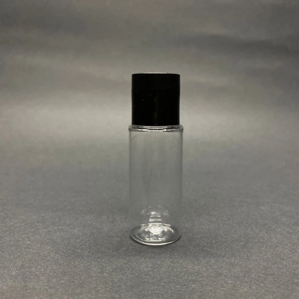 15 cc Şeffaf Pet Şişe - Siyah Sızdırmaz Kapaklı - 15 ml Buklet Şişe  x 10 Adet ürün görseli