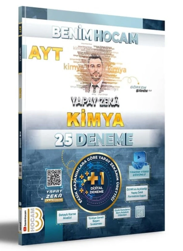 AYT YAPAY ZEKA KİMYA 25 DENEME  BENİM HOCAM