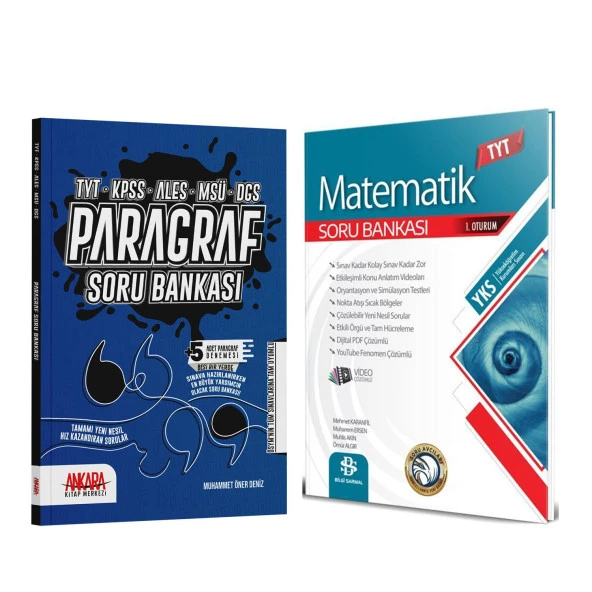 Bilgi Sarmal TYT Matematik ve Ankara Kitap Merkezi Paragraf Soru Bankası Seti 2 Kitap