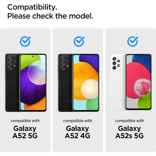 Spigen Samsung Galaxy A52 / Galaxy A52 5G Cam Ekran Koruyucu Kolay Kurulum - AGL02821 - 3
