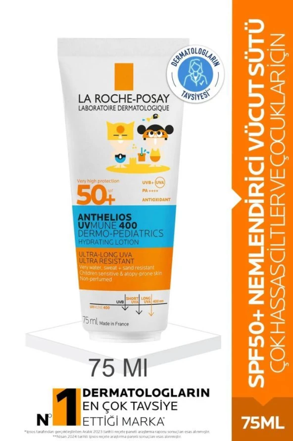 La Roche Posay Anthelios Dermo Pediatrics Hydrating Lotion (Spf50+) 75 Ml - SKT:10/2026