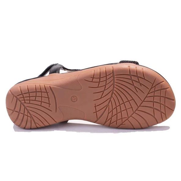 Dagoster DZA07-741724910CN Siyah Günlük Ortopedik Kadın sandalet - 4