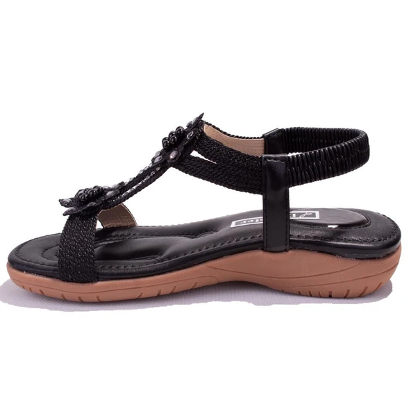 Dagoster DZA07-741724910CN Siyah Günlük Ortopedik Kadın sandalet - 3