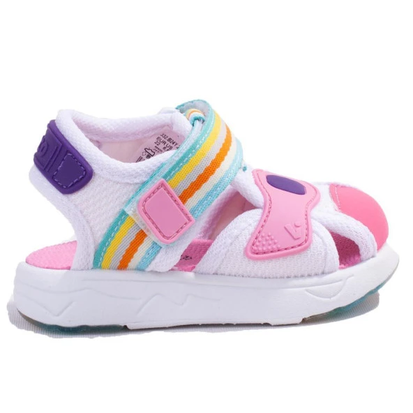 Vicco Flow II 332P24Y202CN Beyaz Pembe Ortopedik Günlük Kız Çocuk Spor Sandalet - 2