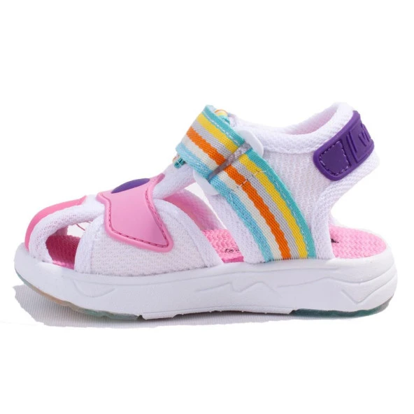 Vicco Flow II 332P24Y202CN Beyaz Pembe Ortopedik Günlük Kız Çocuk Spor Sandalet - 3