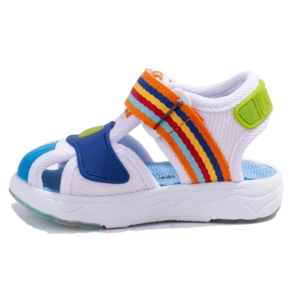 Vicco Flow II 332P24Y202CN Beyaz Mavi Ortopedik Günlük Erkek Çocuk Spor Sandalet - 3