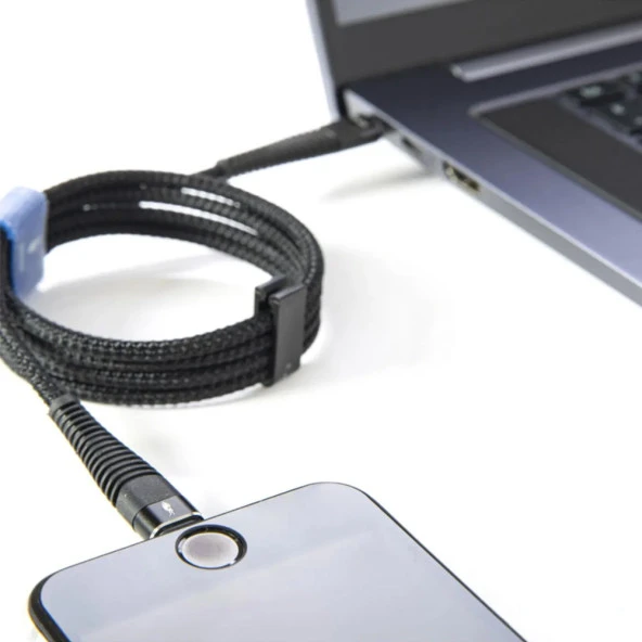 Shaza SG2005UT USB - Type-C 5A 100W 1m Örgü Hızlı Şarj Kablosu - Resim 2