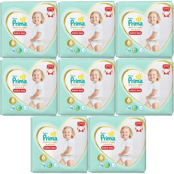 Prima Premium Care Külot Bebek Bezi Beden:6 (15+) 224 Adet Ultra Ekonomik Fırsat Pk ürün görseli