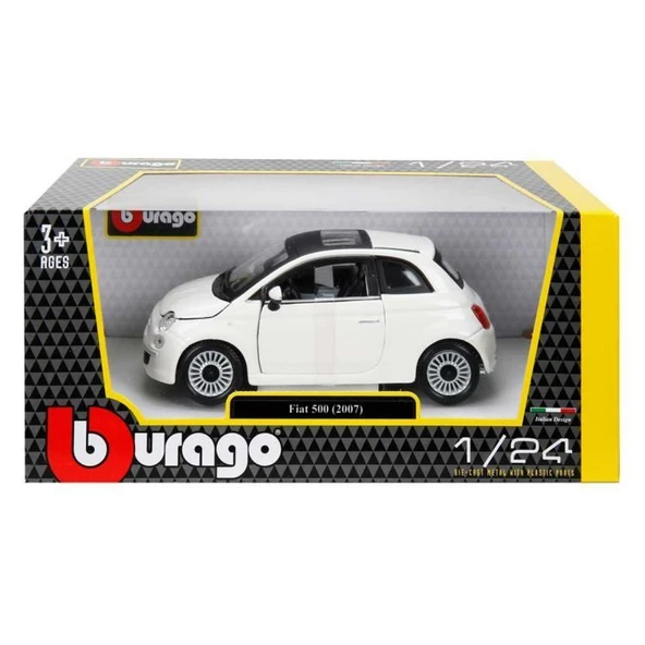 Bburago 1:24 Fiat 500 2007 Model Araba - 3