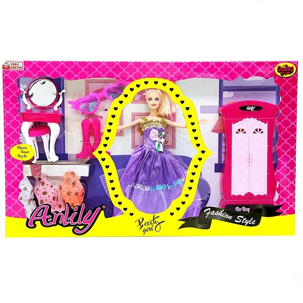 Anlily Makyaj Masalı Dolaplı Bebek - 6