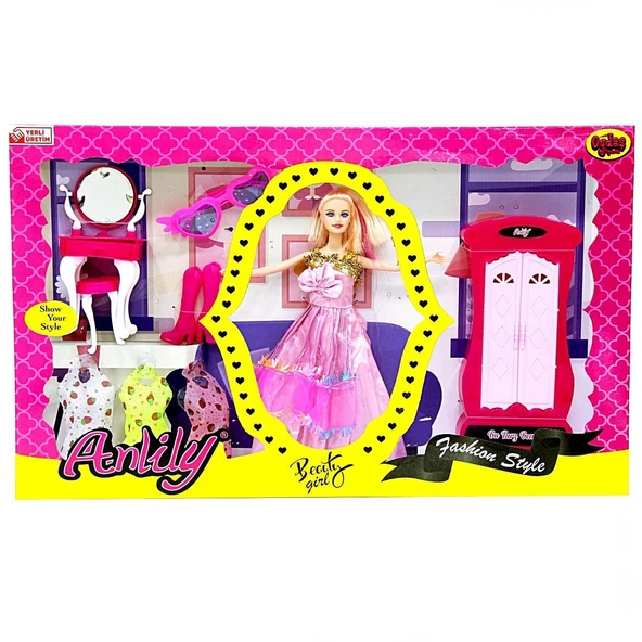 Anlily Makyaj Masalı Dolaplı Bebek - 7