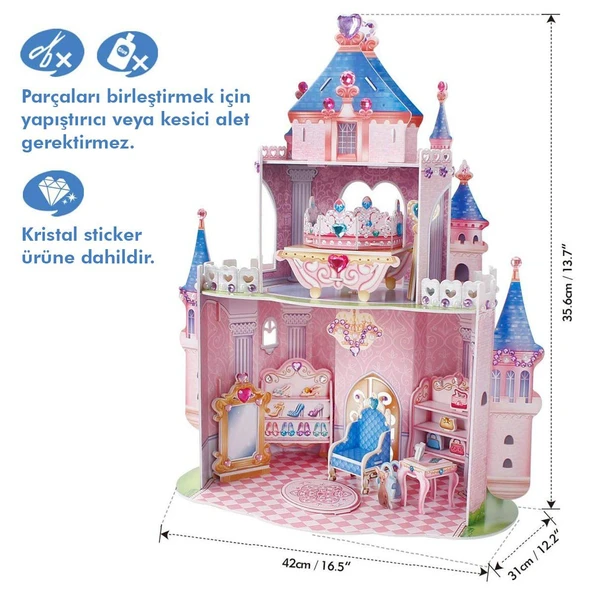 CubicFun Prenses Gizli Bahçe Şatosu 3D Puzzle - 3