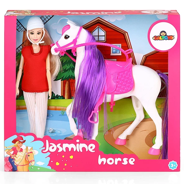 Jasmine Atlı Bebek Beyaz-Pembe - Resim 8