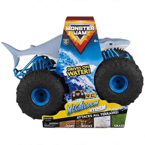 1:15 Monster Jam Megalodon Storm Kumandalı Amfibi Araç - 7