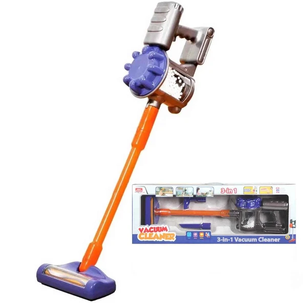 Vacuum Cleaner Pilli Kablosuz Oyuncak Dikey Elektrik Süpürgesi - 0283U