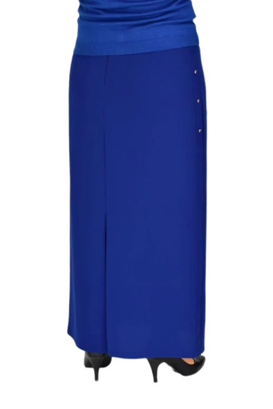 Kadın Uzun Etek Kapalı Yırtmaç Zincir 3 Düğme Detaylı 210 BGL-ST03791 - Resim 10