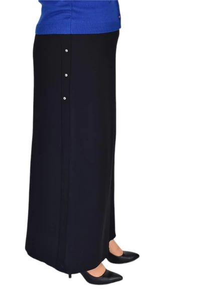 Kadın Uzun Etek Kapalı Yırtmaç Zincir 3 Düğme Detaylı 210 BGL-ST03791 - Resim 7