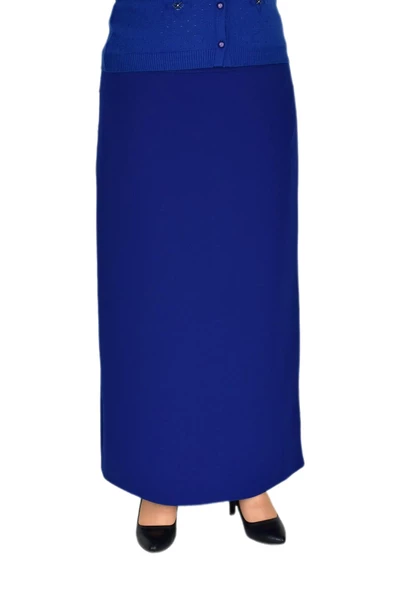 Kadın Uzun Etek Kapalı Yırtmaç Zincir 3 Düğme Detaylı 210 BGL-ST03791 - Resim 4