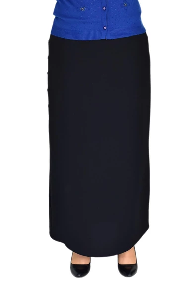 Kadın Uzun Etek Kapalı Yırtmaç Düğme Zincir Detaylı 220 BGL-ST03784 - Resim 6