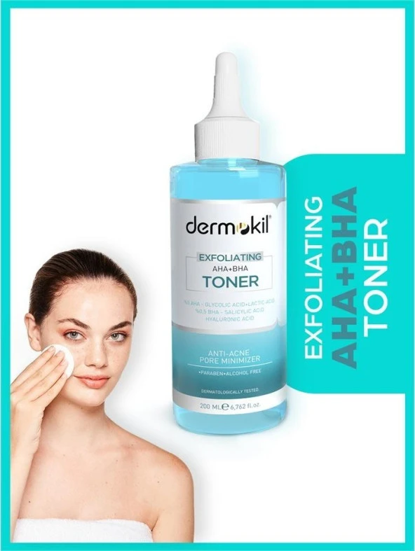 Dermokil Exfoliating Aha+Bha Niacinamide Tonik 200 ml - 3