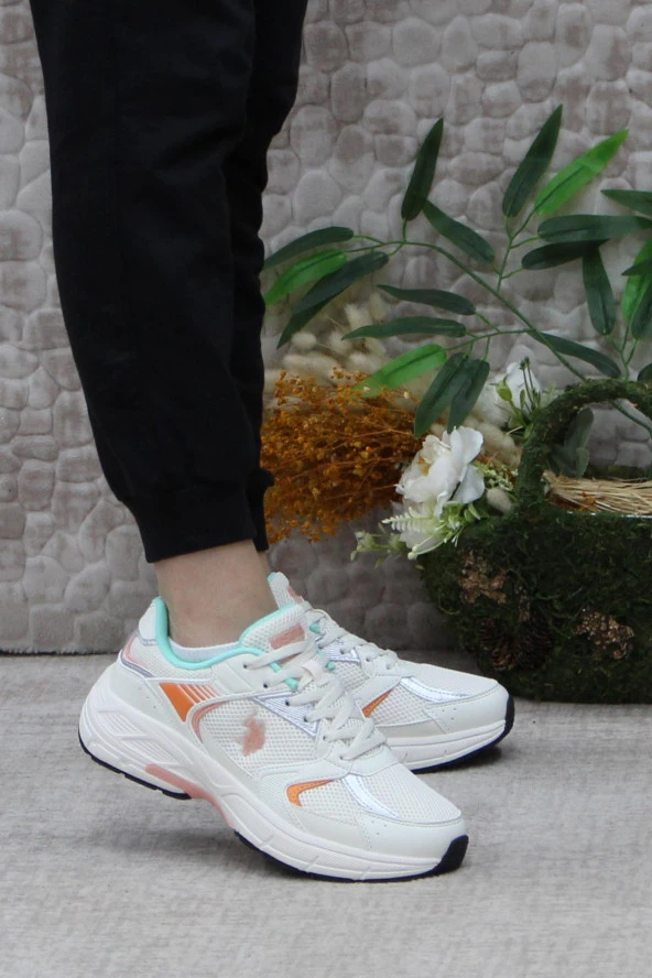 U.S. Polo Assn. Felix Wmn Bej Turuncu Esnek Hafif Orijinal Ürün Kadın Spor Ayakkabı ürün görseli