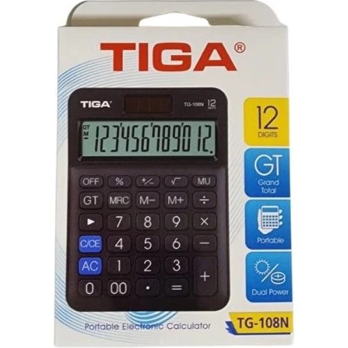 Tiga TG-108N Masaüstü 12 Haneli Hesap Makinesi - Resim 2