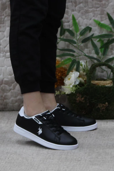 U.S. Polo Assn. Costa Wmn Siyah Beyaz Orijinal Ürün Sneaker Kadın Ayakkabı
