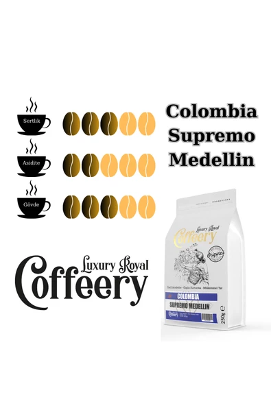 Colombia Medellin Supremo Yöresel Kahve 750 gr (Çekirdek) - Resim 2