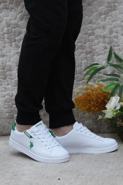U.S. Polo Assn. Costa Beyaz Yeşil Orijinal Ürün Sneaker Erkek Ayakkabı ürün görseli