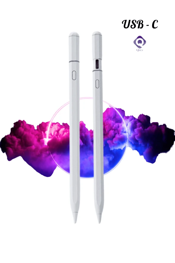 iPad 11 inç Air 6.Nesil 2024 Uyumlu USB-C Avuçiçi Red Eğim Özellikli Bluetooth Bağlantılı Stylus Pen