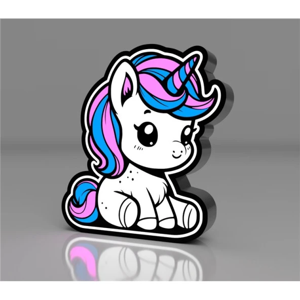 Şarjlı Unicorn Lightbox Sweet Led Masa Lambası