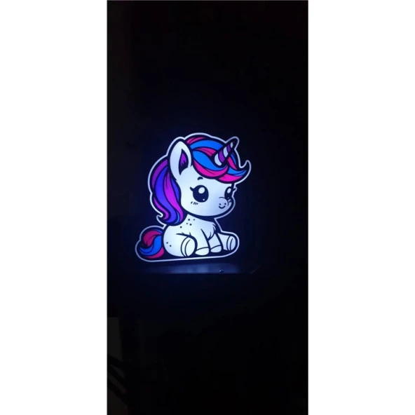 Şarjlı Unicorn Lightbox Sweet Led Masa Lambası - 3