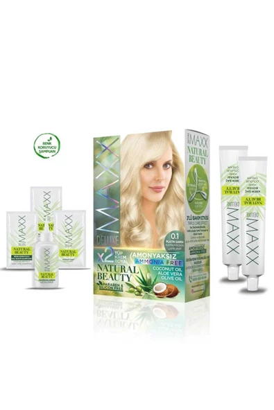 2 Paket Natural Beauty Amonyaksız Saç Boyası 0.1 Platin Sarısı - 2