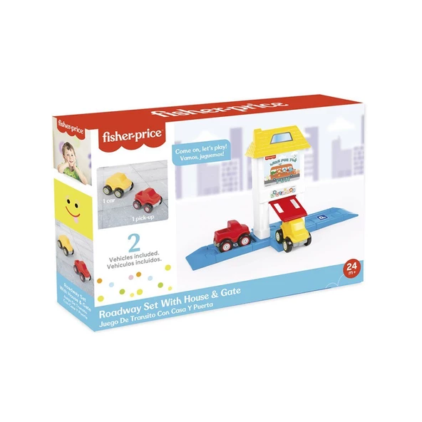 1824 Fisher Price Roadway Set With House&Gate