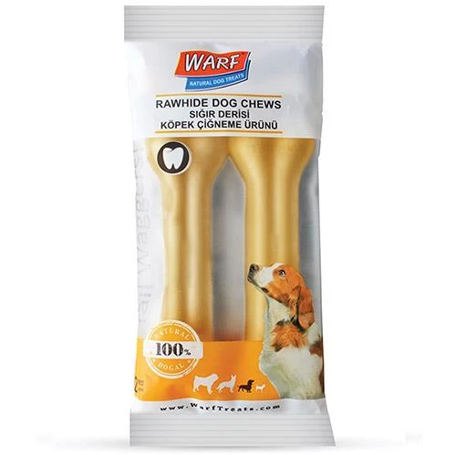 Warf Sığır Derisi Köpek Naturel Ödül Kemiği 100 Gr 12,5 cm (2li Paket) ürün görseli 1