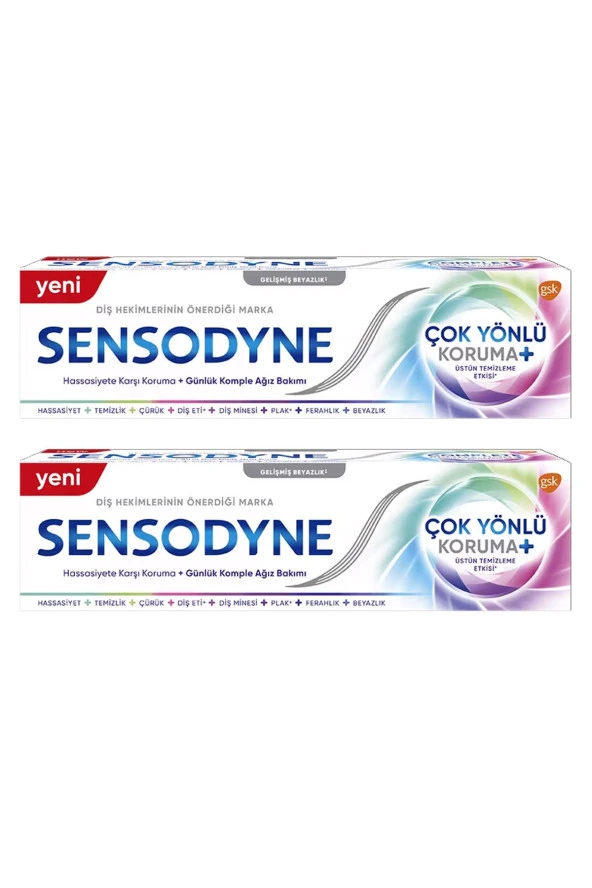 Sensodyne  Çok Yönlü Koruma Diş Macunu 50 ml x 2 Adet