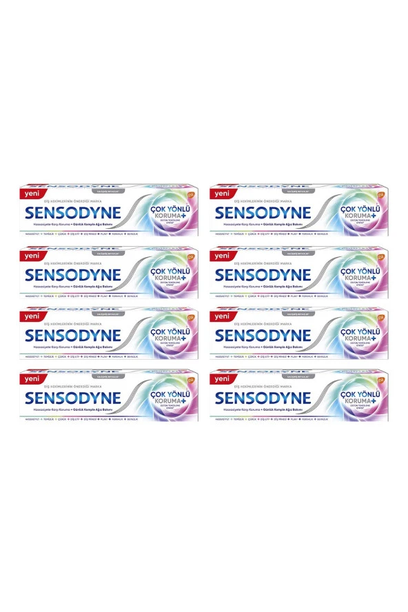 Sensodyne  Çok Yönlü Koruma Diş Macunu 50 ml x 8 Adet