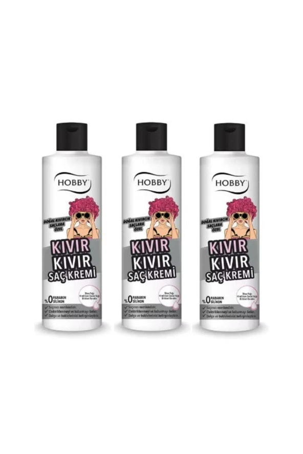 Hobby  KIVIR KIVIR SAÇ KREMİ 230 ml x 3 ADET