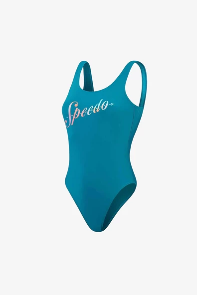 Speedo Logo Deep Ubk 1Pc Pt Kadın Yeşil Mayo 8-00307616650