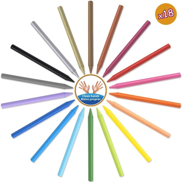 Bic Kids Plastidecor Silinebilir Mum Pastel Boya 18 Renk - 4