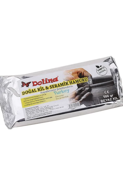 dolina Doğal Kil & Seramik Hamuru Beyaz 500 gr