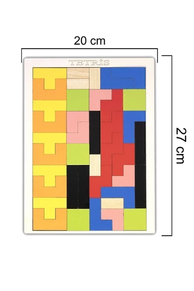 Learning Toys Ahşap Puzzle Zeka Bulmaca Oyuncaklar Tetris Oyunu