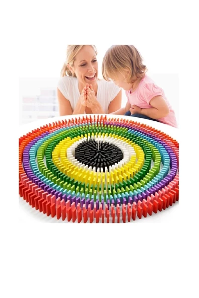 99 Cırcle Toys 200 Adet Eğitici Eğlenceli Ahşap Domino