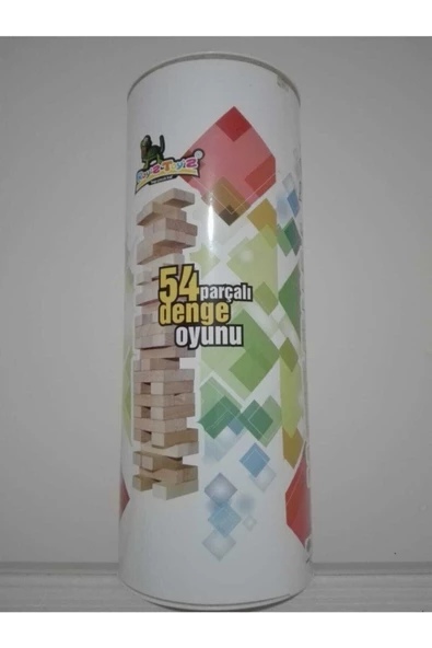 Jenga Ahşap Denge Oyunu - Silindir Kutulu