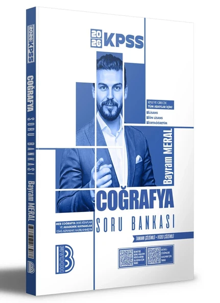 KPSS 2024 COĞRAFYA ÇÖZÜMLÜ SORU BANKASI BENİM HOCAM ürün görseli 1