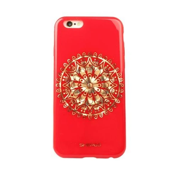 Shengo Apple iPhone 6S/6 Kılıf Kenarları Taşlı Silikon - Resim 2