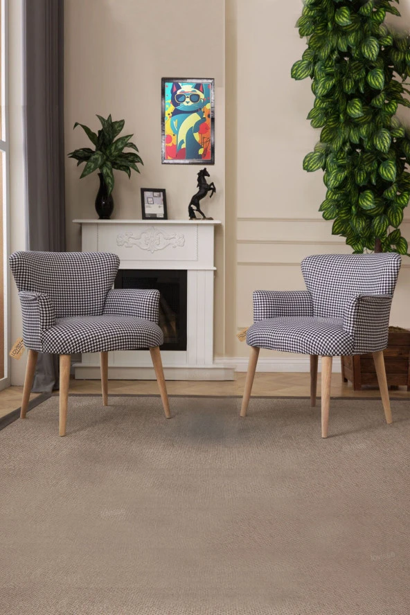 LOVİSSE HOME 2li Berjer Set Tekli Koltuk Balkon, Ofis, Bekleme, Güzellik Merkezi, Çay Seti - 2
